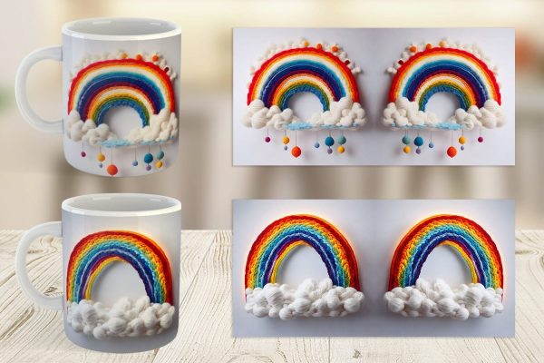 Mug Wrap Rainbow Embroidery on Sale - Image 5