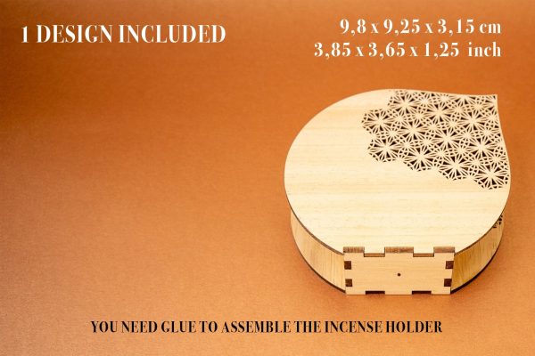 Incense Holder Deco Drop Vector File for Laser Cutter. Discount - Image 3