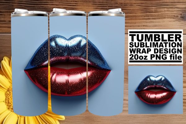 American Glory: Patriotic Lip 20oz Tumbler Design Discount