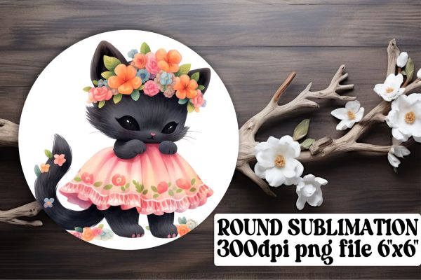 Joyful Kitty Decorations for Sublimation Crafting Creators Discount