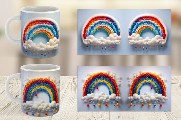 Mug Wrap Rainbow Embroidery on Sale - Image 4