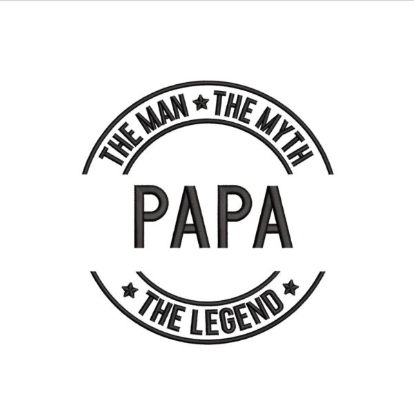 Papa Machine Embroidery Design, 4 sizes, Instant download Cheap
