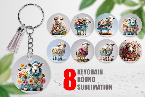Keychain Sheep Easter Embroidery Online