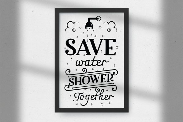 Save Water Shower Together, Funny Bathroom SVG Supply - Image 2