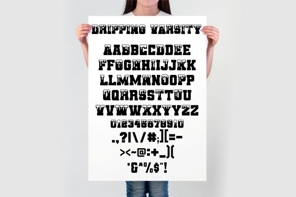 Varsity Font SVG, College Font Svg, Dripping Letters, University Font, Sports Font TTF DXF Supply - Image 3