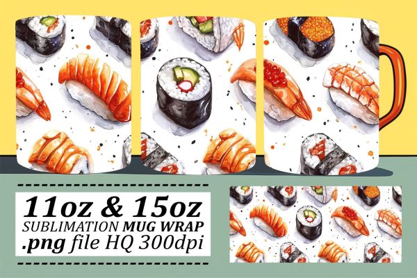 Sizzling Hot Watercolor Foodie Mug Sublimation Discount