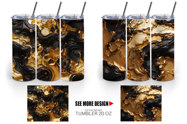 Mug Wrap Abstract Gold Lava Online Sale - Image 5