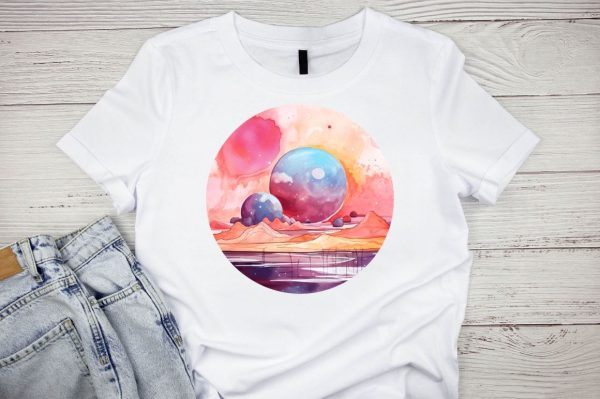 Watercolor Candy Planet Landscape Clipart Bundle For Discount - Image 4