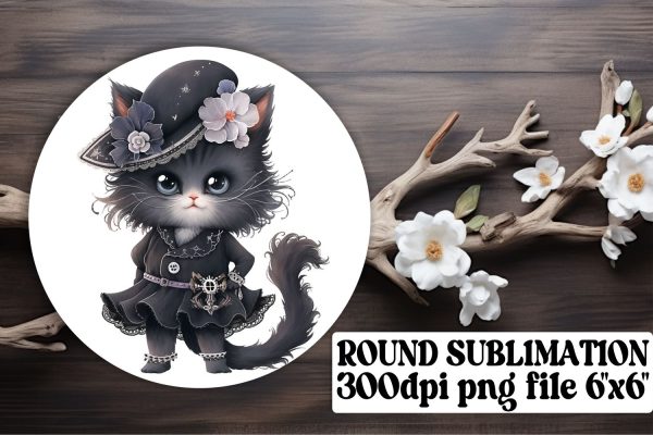 Cute Cat Circle Ornaments for Crafting Enthusiasts For Cheap