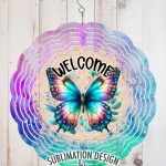 Welcome Butterfly Wind Spinner Sublimation Design For Sale - Image 4