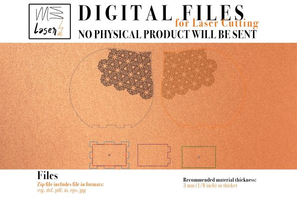 Incense Holder Deco Drop Vector File for Laser Cutter. Discount - Image 2