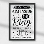 If You Can t Aim Inside the Ring, Funny Bathroom SVG Online now - Image 2