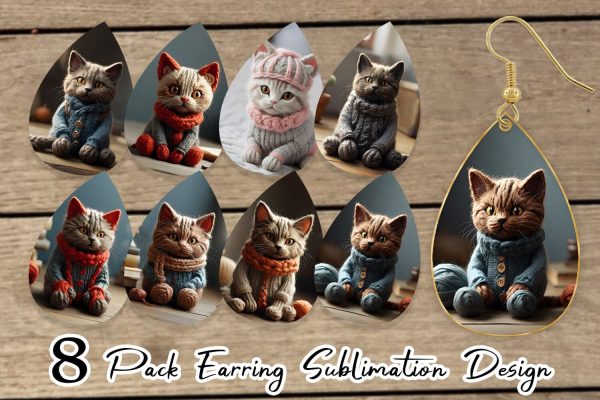 Earring Cat Embroidery Sale