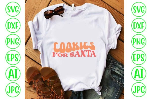Cookies For Santa Retro Svg Design For Discount