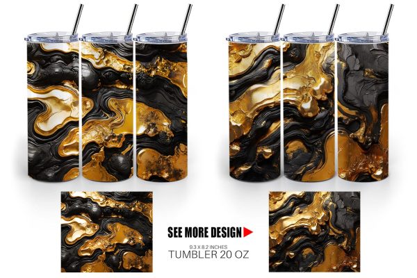 Mug Wrap Abstract Gold Lava Online Sale - Image 4