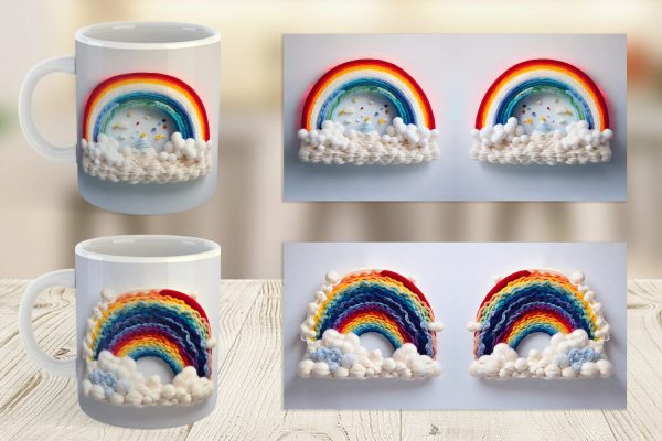 Mug Wrap Rainbow Embroidery on Sale - Image 3