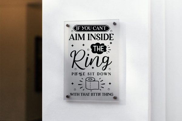 If You Can t Aim Inside the Ring, Funny Bathroom SVG Online now - Image 3