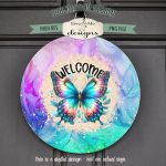 Welcome Butterfly Wind Spinner Sublimation Design For Sale - Image 2