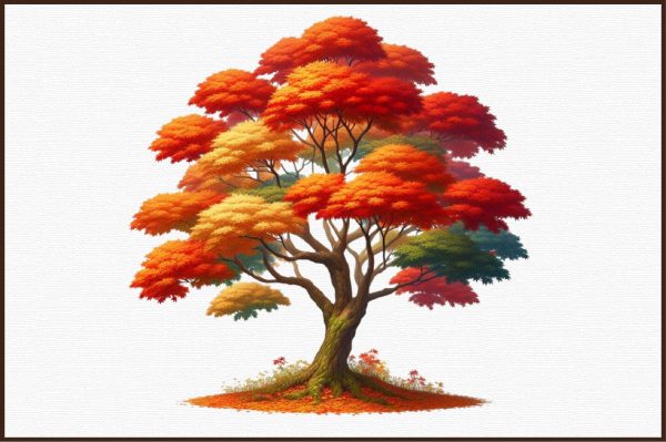 Autumn Maple Tree Sublimation Clipart Online Sale - Image 3