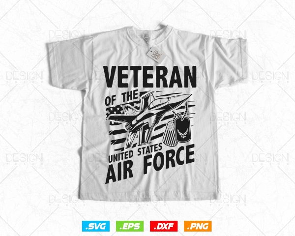Veteran of the United States US Air Force USAF Svg Png, Air Force Tshirt, USA Flag Svg, Svg Files for Cricut Silhouette, Instant download For Discount - Image 2