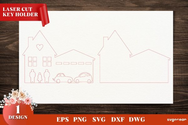 Family Key Holder House Shape Bundle Online Sale - Image 3