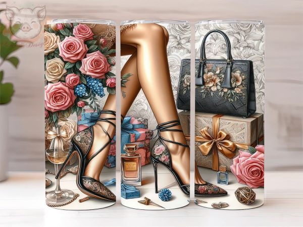 Digital Glam Legs 20oz Tumbler Png, Straight & Tapered Tumbler Png, Glam Girl Tumbler Png, Digital Download PNG Sale