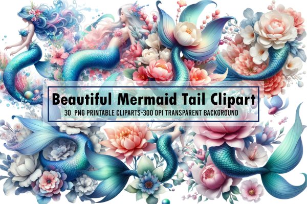 Beautiful Mermaid Tail Clipart PNG Online now