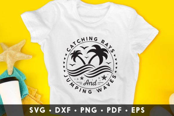 Catching Rays and Jumping Waves, Summer SVG File For Discount