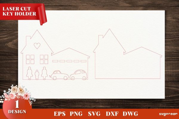 Family Key Holder House Shape Bundle Online Sale - Image 4