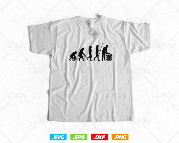 Funny Bricklayer Evolution Wall Builder Mason Svg Png, Construction svg, SVG Files for Cricut Silhouette, Clipart, Instant download For Discount - Image 2