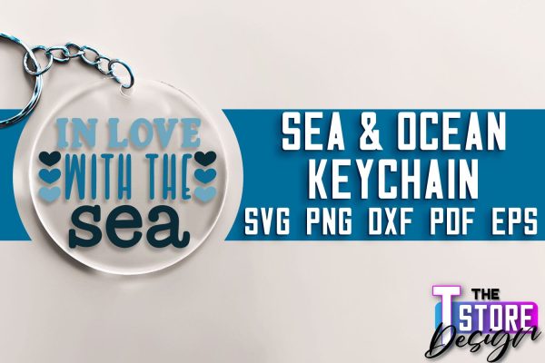 Sea & Ocean Keychain SVG | Summer SVG Quotes | SVG File Sale - Image 2