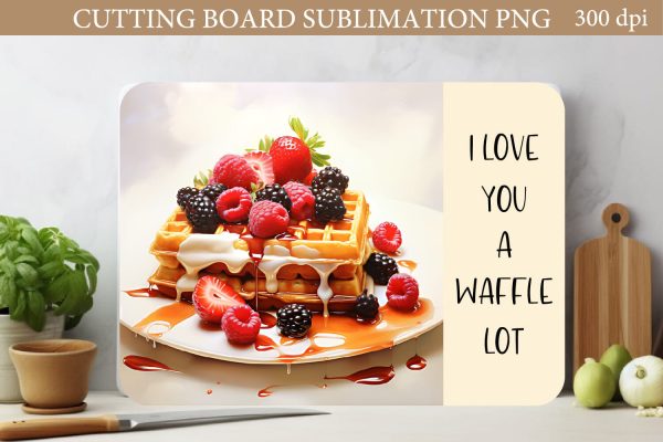 Waffle Cutting Board PNG. Bon Appetit Sublimation Sale