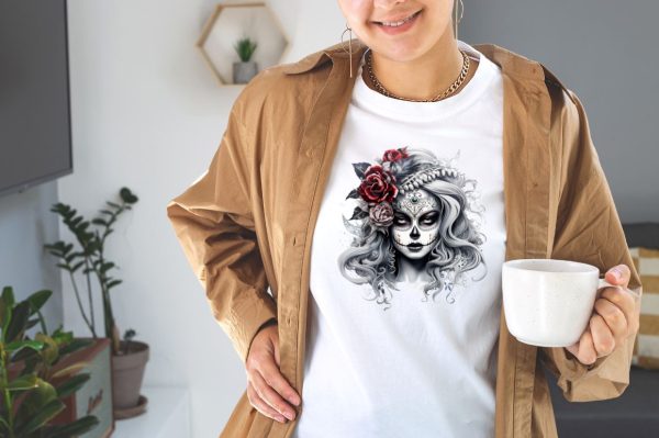 Watercolor Beautiful La Catrina Sublimation Bundle on Sale - Image 2