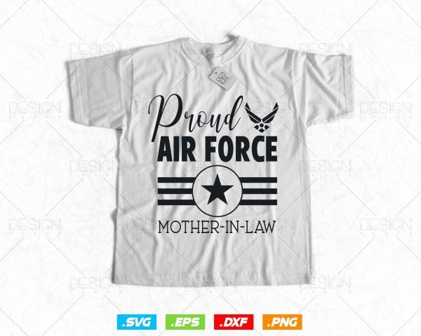 Air Force Mother-in-Law Svg Png, Mothers Day Svg, Air Force Family Gifts Tshirt Design, Svg Files for Cricut Silhouette, Instant download on Sale - Image 2