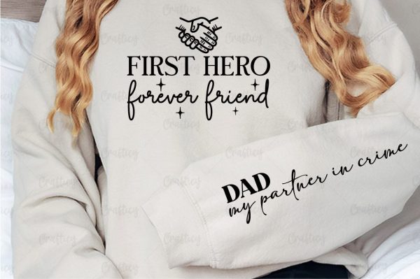 First hero forever friend Sleeve SVG Design Cheap - Image 2