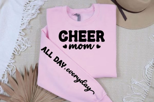 Cheer mom Sleeve  Svg Design For Cheap - Image 3