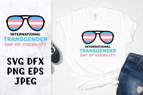 Transgender Day of Visibility SVG. LGBTQ+ community event Cheap