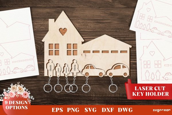 Family Key Holder House Shape Bundle Online Sale