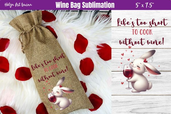 Wine Bag Sublimation | Wine design PNG Online now