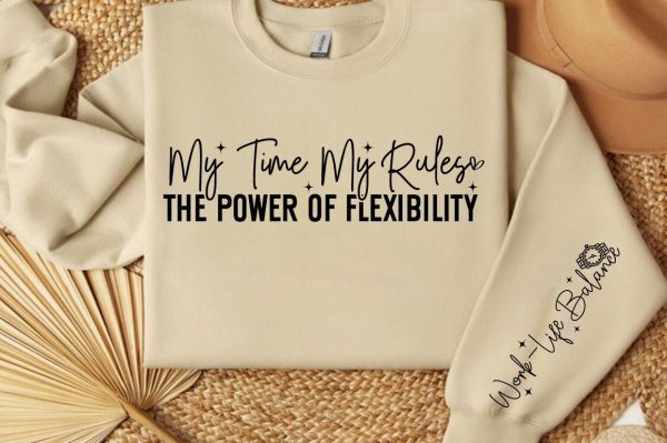My time my rules the power of flexibility Sleeve SVG Design Online Sale - Image 2