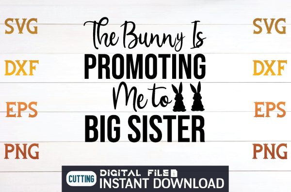 The Bunny Is Promoting Me to Big Sister svg For Sale