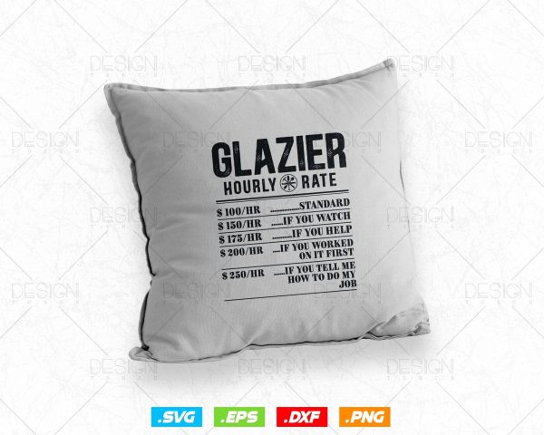 Funny Glazier Hourly Rate Labor Rates Co-workers Svg Png, Fathers Day Svg, Window Fitter, Glazer, Glass Worker, Svg Files for Cricut Online Hot Sale - Image 4