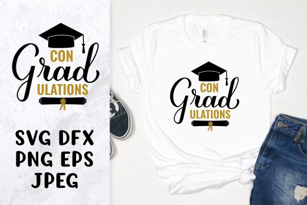 ConGRADutations SVG. Funny graduation quote shirt design Hot on Sale
