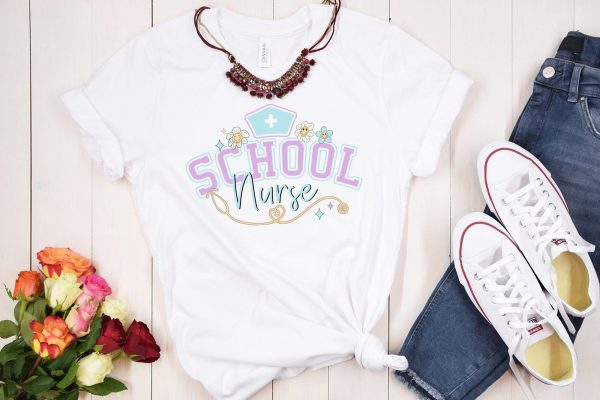 Retro School Nurse Sublimation Design Fashion - Image 2