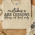 Mistakes are lessons detours not dead ends Sleeve SVG Design For Sale - Image 2