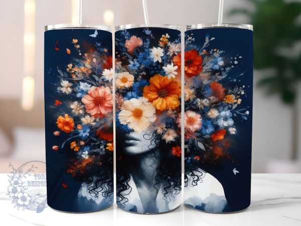 Afro Woman 20oz Skinny Tumbler, Afro Girl Tumbler Png, Straight & Tapered Tumbler Wrap, Instant Digital Download Cheap