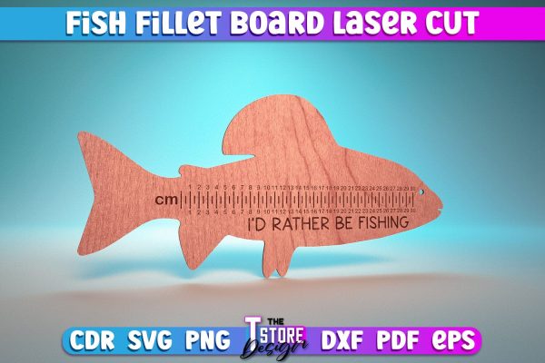 Fish Fillet Board Laser Cut | Funny Dad Laser Cut Design | CNC Files Online Sale - Image 2