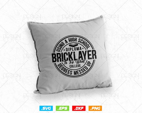 Bricklayer Master Builder Construction Crew Building Blocks Svg Png, Mason life, SVG Files for Cricut Silhouette, Clipart, Instant download For Cheap - Image 4
