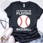 I d Rather Be Playing Baseball SVG PNG PDF Cut File Online now - Image 2