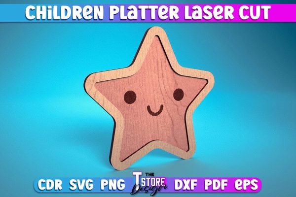 Children Platter Laser Cut | Platter Laser Cut Design | CNC Files For Discount